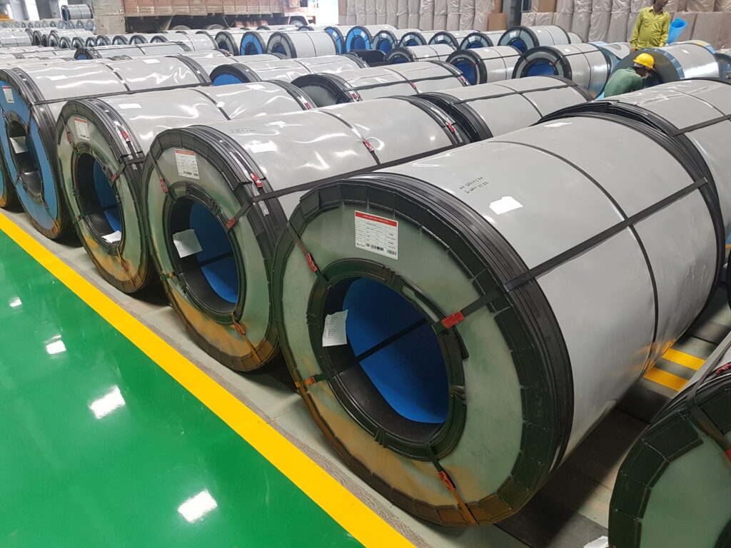 Coils with export packaging applied